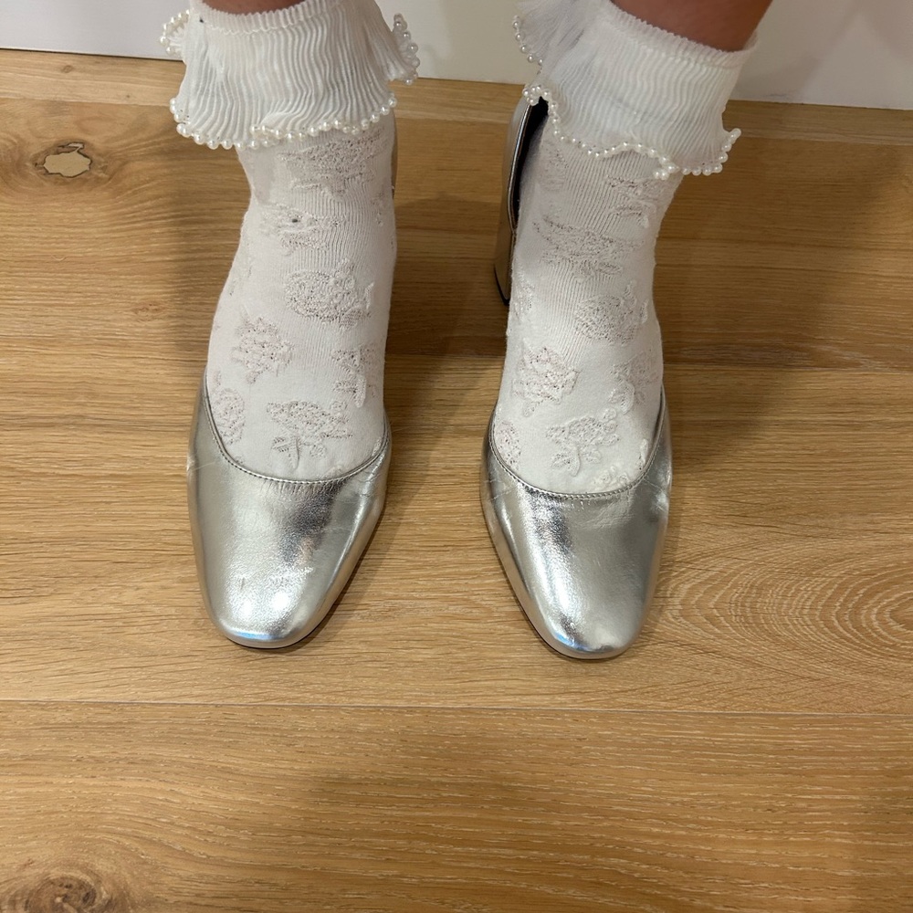 Women's Silver J Crew Heels size 9